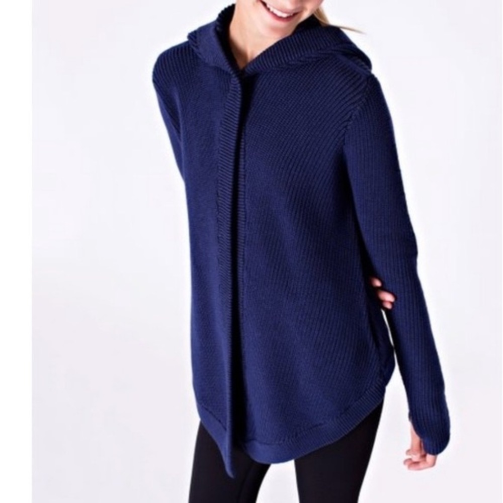 Ivivva by Lululemon To The Moon and Back Hooded Cardigan in Navy 14 (Girl) G5